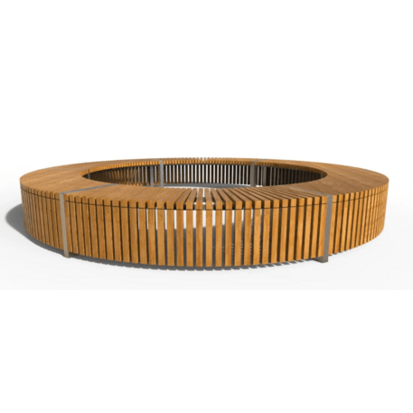 Metalinis suolas (suoliukas) be atlošo, pagamintas iš Iroko medienos 'Premium Collection / STF/20-02-15_17/MDL'