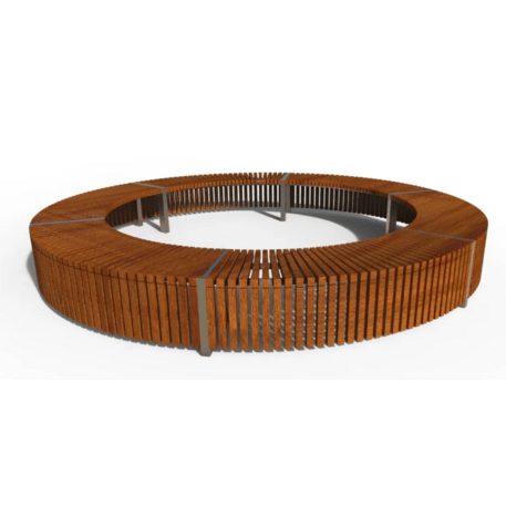 Metalinis suolas (suoliukas) be atlošo, pagamintas iš Iroko medienos 'Premium Collection / STF/20-02-15_17/MDL'