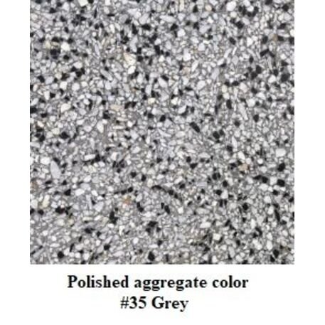 Betoninis su granito skalda lauko suolas + vazonas '176/100xH/40/80cm / BS-193'