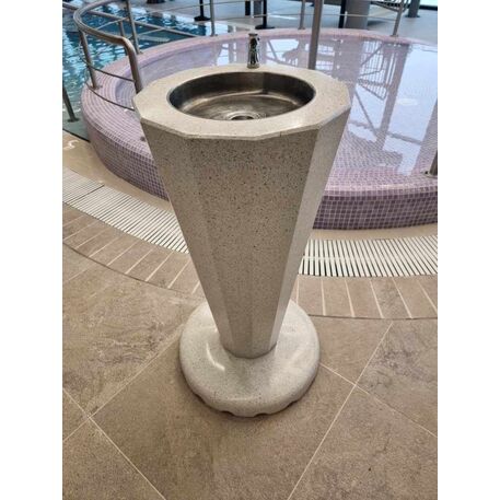 Lauko betoninė geryklėlė apdirbta granito skalda (šlifuota) 'Ø50xH/90cm / BS-256'