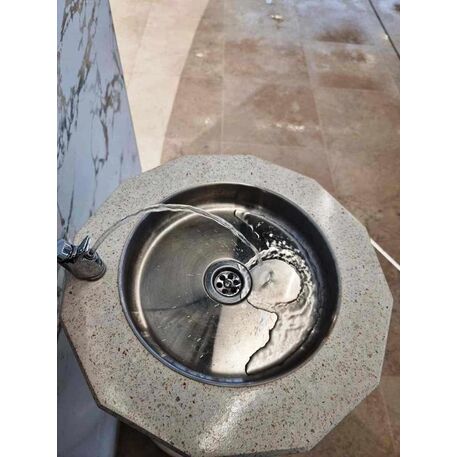Lauko betoninė geryklėlė apdirbta granito skalda (šlifuota) 'Ø50xH/90cm / BS-256'