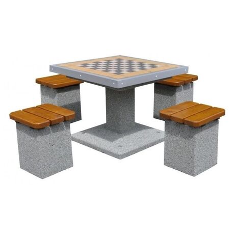 Бетонный шахматный стол и стулья 4 шт. 'BDS/M514/MDL'