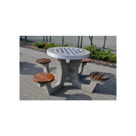 Concrete chess table and chairs 4 pcs. 'BDS/M520/MDL'