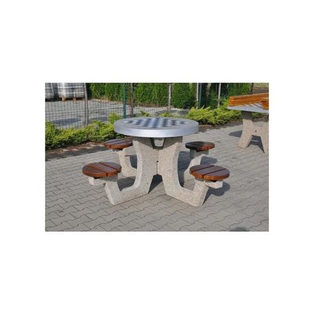 Stół betonowy do gry z czterema ławkami 'BDS/M520/MDL'