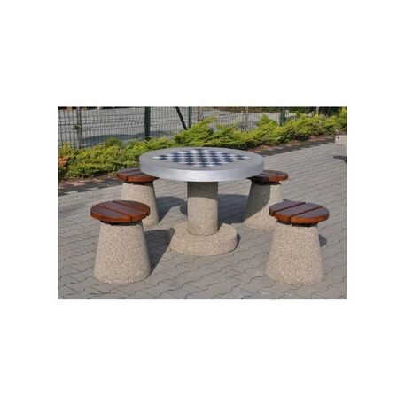Concrete chess table and chairs 4 pcs. 'BDS/M521/MDL'