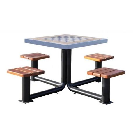 Tavolo e sedie per scacchi in metallo 4 pezzi. 'BDS/M523/MDL'