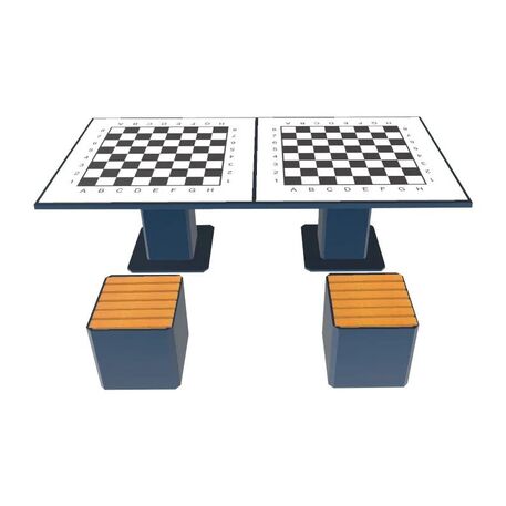 Metalowy stół szachowy i krzesła 4 szt. 'BDS/S3/MDL'