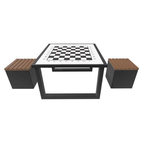 Металлический шахматный стол и стулья 2 шт. 'BDS/S5/MDL'