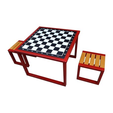 Metal chess table and chairs 2 pcs. 'BDS/S6/MDL'