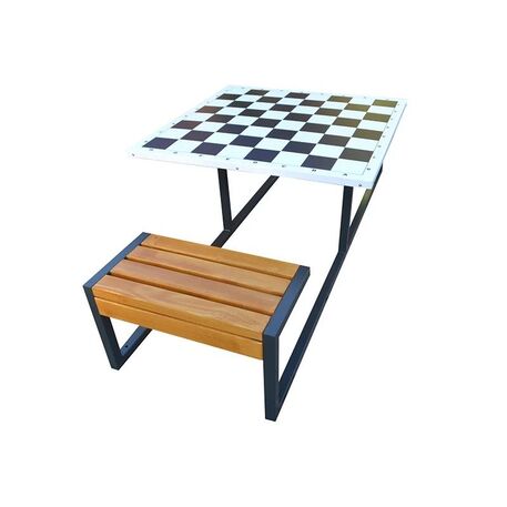Tavolo e sedie da scacchi in metallo 2pz. 'BDS/S1/MDL'