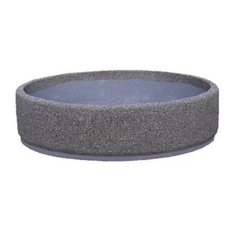 Betoninis vazonas – gėlinė, padengtas smulkia granito skaldele 'Ø130xH/40cm'
