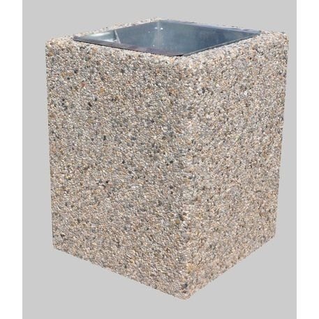 Concrete litter bin '45x45xH60cm / 40L'