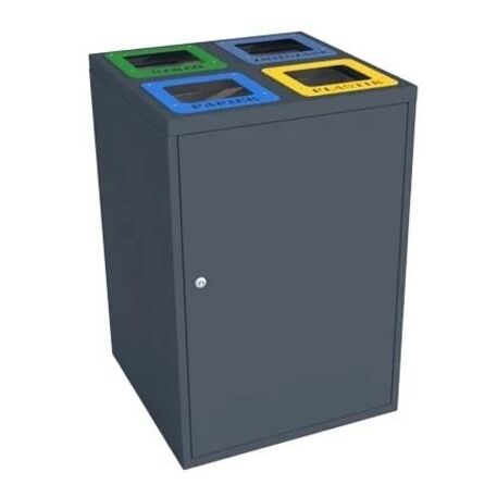 Металлический контейнер для сортировки 'EKO Station 4x80L'
