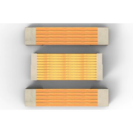 Betoninis pikniko stalas su suolais ir medinėmis sėdimomis dalimis 'BDS/SG100C_Picnic'