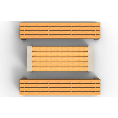 Betoninis pikniko stalas su suolais ir medinėmis sėdimomis dalimis 'BDS/SG100D_Picnic'