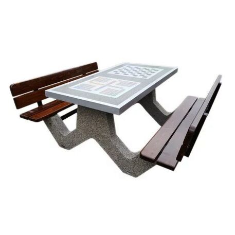 Concrete chess table and benches 2 pcs. 'BDS/SG028/MDL'