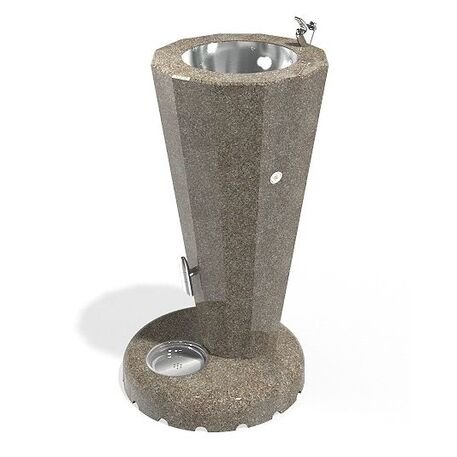 Фонтанчик питьевой воды из бетона 'Ø50xH/90cm / BS-256'