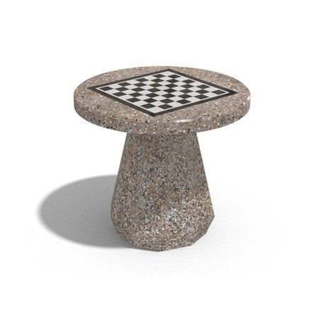 Concrete chess game table with 2 or 4 chairs '80x80xH/70cm / BS-188/189'