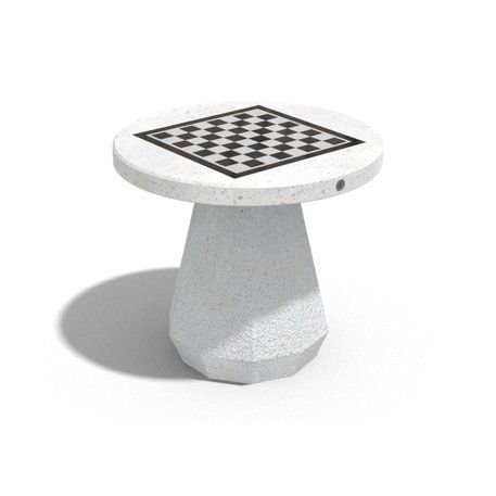 Concrete chess game table with 2 or 4 chairs '80x80xH/70cm / BS-188/189'