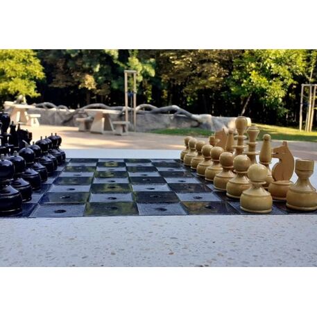 Tavolo da scacchi in cemento con 2 o 4 pezzi. sedie '80x80xH/70cm / BS-188/189'