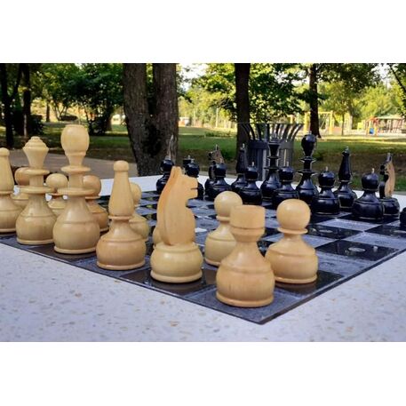 Бетонный шахматный стол с 2 или 4 шт. стулья '80x80xH/70cm / BS-190/ 191'