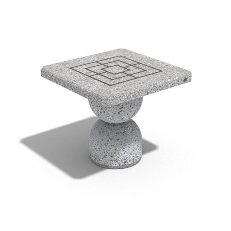Tavolo da scacchi in cemento con 2 o 4 pezzi. sedie '80x80xH/70cm / BS-111/112'