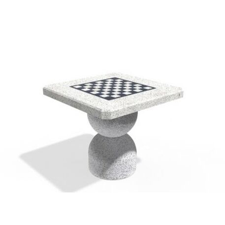 Бетонный шахматный стол с 2 или 4 шт. стулья '80x80xH/70cm / BS-111/112'