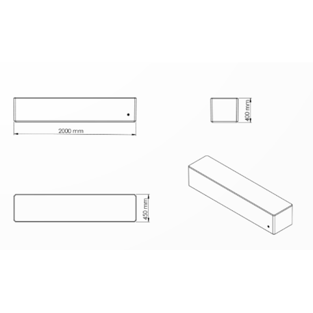 Betoninis su granito skalda lauko suolas '200x45xH/40cm / BS-178'