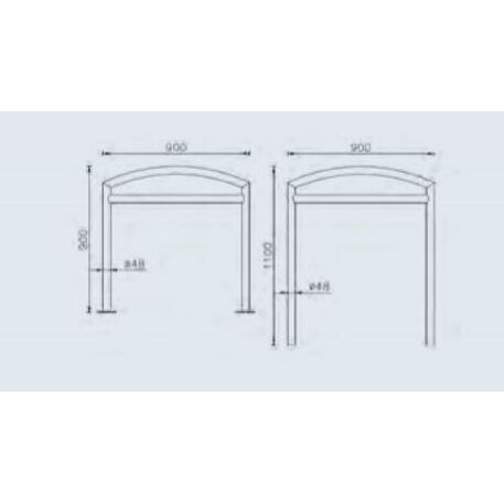 Metalinis dviračių stovas, laikiklis 'Arco 3'