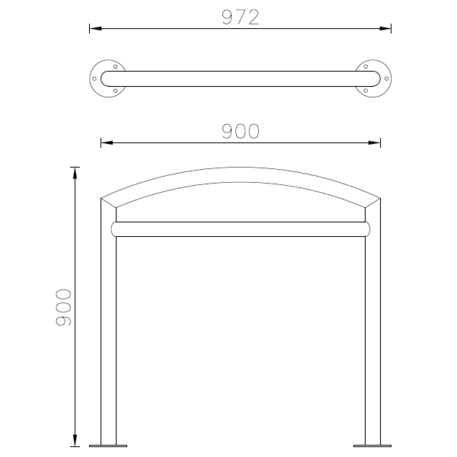 Metalinis dviračių stovas, laikiklis 'Arco 3'