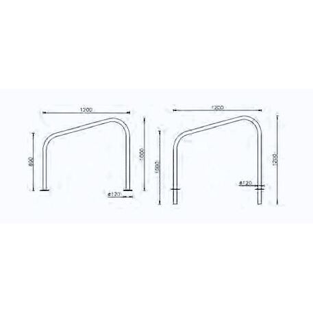 Metalinis dviračių stovas, laikiklis 'Arco'