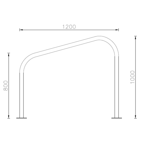 Metalinis dviračių stovas, laikiklis 'Arco'