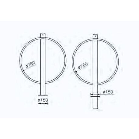 Metalinis dviračių stovas, laikiklis 'Fox 3'