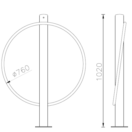 Metalinis dviračių stovas, laikiklis 'Fox 3'