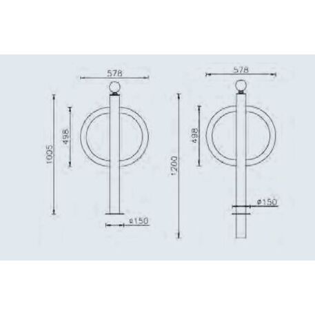 Metalinis dviračių stovas, laikiklis 'Fox'