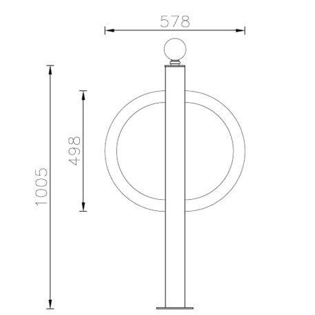 Metalinis dviračių stovas, laikiklis 'Fox'