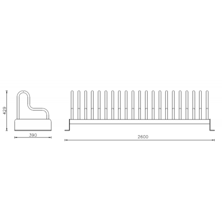 Metalinis dviračių stovas, laikiklis 'Gamma'