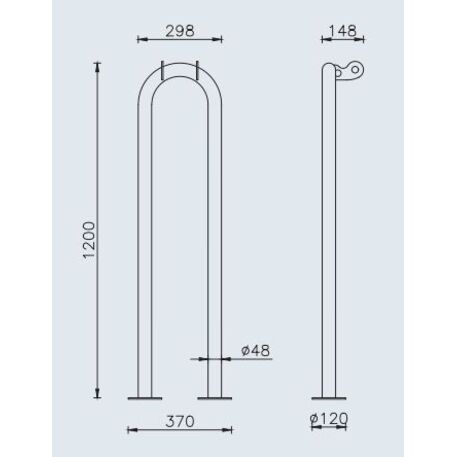 Metalinis dviračių stovas, laikiklis 'Jambo'