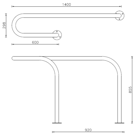 Metalinis dviračių stovas, laikiklis 'Malmo'