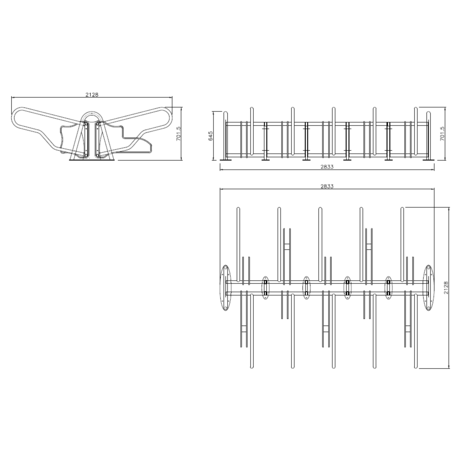 Metalinis dviračių stovas, laikiklis 'Recoaro 10'