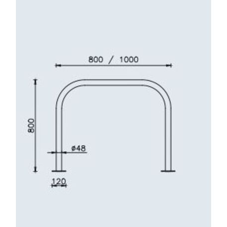 Metalinis dviračių stovas, laikiklis 'Roma 1'