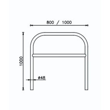 Metalinis dviračių stovas, laikiklis 'Roma'