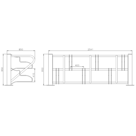 Metalinis dviračių stovas, laikiklis 'Rotterdam 6'