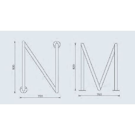 Metalinis dviračių stovas, laikiklis 'Spyro'