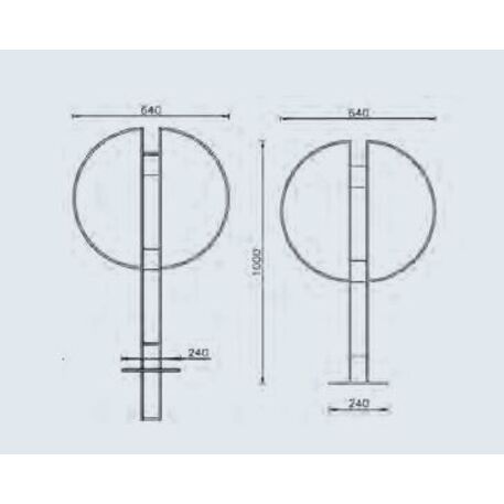 Metalinis dviračių stovas, laikiklis 'Vip'