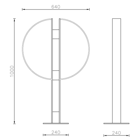 Metalinis dviračių stovas, laikiklis 'Vip'
