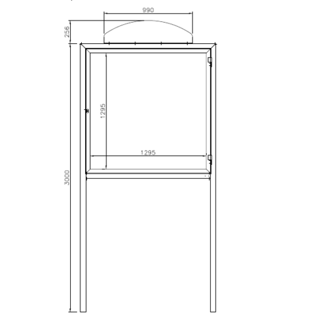 Informacinis / Reklaminis stendas, stovas vienpusis 'Expo 130x130cm'