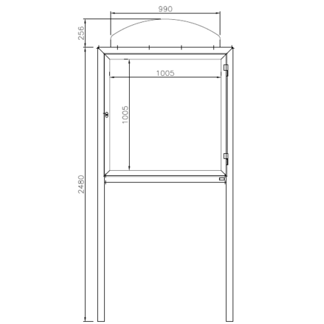 Informacinis / Reklaminis stendas, stovas vienpusis 'Expo 100x100cm'