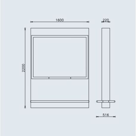 Informacinis / Reklaminis stendas, stovas vienpusis 'Freccia'