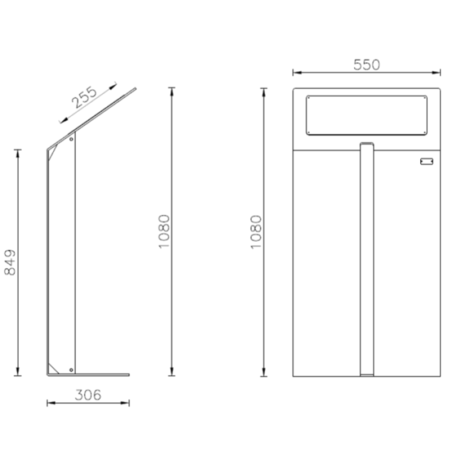 Informacinis / Reklaminis stendas, stovas vienpusis 'Friuli'